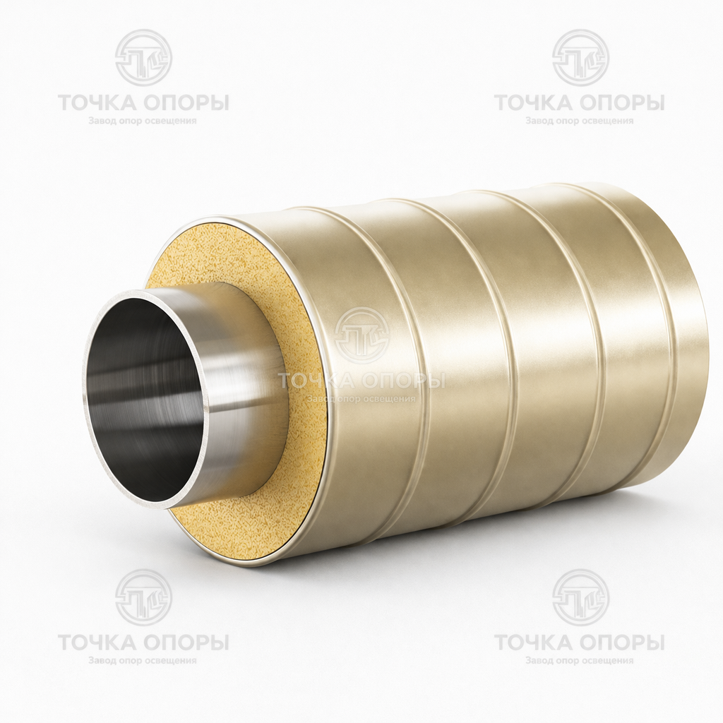 Труба ППУ стальная оболочка 710х530х7 мм ГОСТ 30732-2006